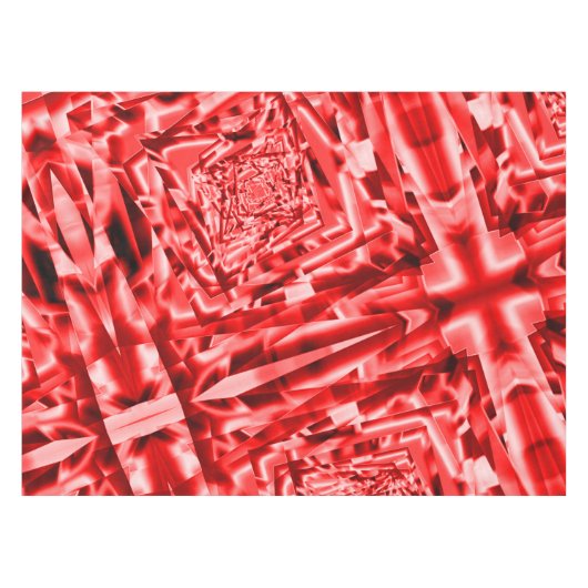 Ecke der geneigten Quadrate, rot bis weiß Tischdecke (Vorderseite (Horizontal))