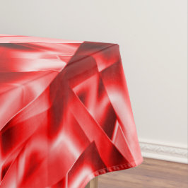 Ecke der geneigten Quadrate, rot bis weiß Tischdecke