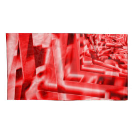 Ecke der Quadrate, rot mit weißen Teilen Kissenbezug