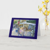 Ecke der Schweinfarm und Wein ein bisschen Gruß Karte (Gelbe Blume)