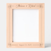 Ecke Herz gestreifter Knotrahmen Hochzeit 8x10 Geätzte Rahmen (Vorderseite)