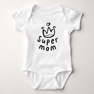 Ecke Kinder und Babys - Super Mom - Funny Newborn Baby Strampler