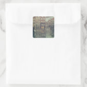 Ecke Leidsche Square, Amsterdam Quadratischer Aufkleber (Tasche)