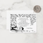 Ecke Linie Kunstrahmen nach Beerdigung Karte (Vorderseite/Rückseite Beispiel)