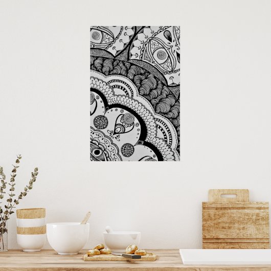Ecke Mandala. Poster (Küche)