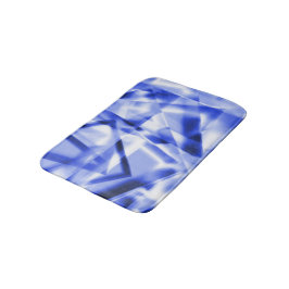 Ecke mit quadratischen Acrylteilen, blau bis weiß Badematte