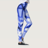 Ecke mit quadratischen Acrylteilen, blau bis weiß Leggings (Rechts)