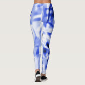 Ecke mit quadratischen Acrylteilen, blau bis weiß Leggings (Rückseite)