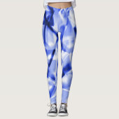Ecke mit quadratischen Acrylteilen, blau bis weiß Leggings (Vorderseite)