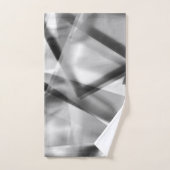 Ecke mit quadratischen Acrylteilen, grau bis weiß Badhandtuch Set (Handtuch)