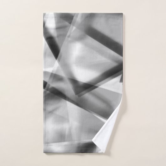 Ecke mit quadratischen Acrylteilen, grau bis weiß Badhandtuch Set (Handtuch)