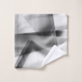 Ecke mit quadratischen Acrylteilen, grau bis weiß Badhandtuch Set (Waschlappen)