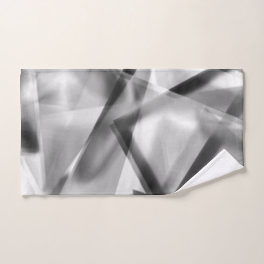 Ecke mit quadratischen Acrylteilen, grau bis weiß Badhandtuch Set (Handtuch)