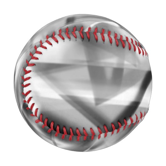 Ecke mit quadratischen Acrylteilen, grau bis weiß Baseball (Vorderseite Links)