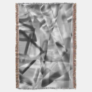 Ecke mit quadratischen Acrylteilen, grau bis weiß Decke
