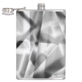 Ecke mit quadratischen Acrylteilen, grau bis weiß Flachmann