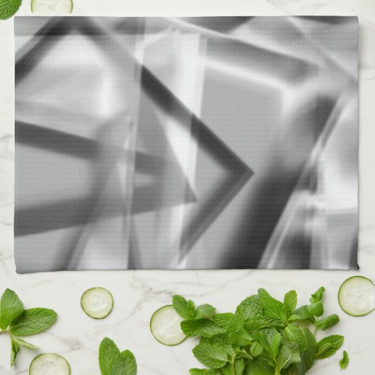 Ecke mit quadratischen Acrylteilen, grau bis weiß Geschirrtuch (Gefaltet)