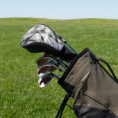 Ecke mit quadratischen Acrylteilen, grau bis weiß Golf Headcover (In SItu)