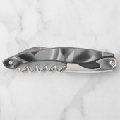 Ecke mit quadratischen Acrylteilen, grau bis weiß Kellnermesser (Rückseite)