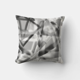 Ecke mit quadratischen Acrylteilen, grau bis weiß Kissen