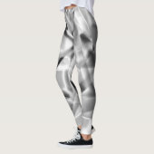 Ecke mit quadratischen Acrylteilen, grau bis weiß Leggings (Links)