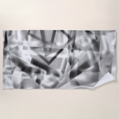 Ecke mit quadratischen Acrylteilen, grau bis weiß Strandtuch (Vorderseite)