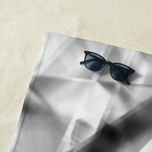 Ecke mit quadratischen Acrylteilen, grau bis weiß Strandtuch (Beispiel)