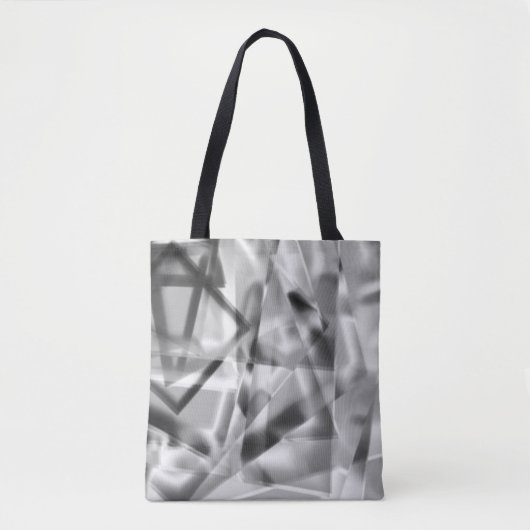 Ecke mit quadratischen Acrylteilen, grau bis weiß Tasche (Vorderseite)