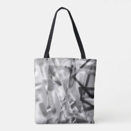 Ecke mit quadratischen Acrylteilen, grau bis weiß Tasche