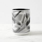 Ecke mit quadratischen Acrylteilen, grau bis weiß Tasse (Zentrum)