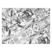 Ecke mit quadratischen Acrylteilen, grau bis weiß Tischdecke (Vorderseite (Horizontal))