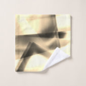 Ecke mit quadratischen Acrylteilen, hellbeige Badhandtuch Set (Waschlappen)