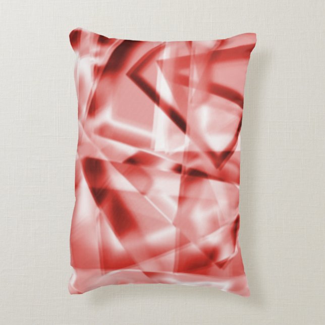 Ecke mit quadratischen Acrylteilen, rot bis lachsf Dekokissen (Rückseite(Vertikal))