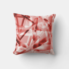 Ecke mit quadratischen Acrylteilen, rot bis lachsf Kissen