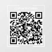 Ecke Square QR Code Business Coffee Shop Tür Fensteraufkleber (Blatt)