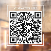 Ecke Square QR Code Business Coffee Shop Tür Fensteraufkleber (Blatt 2)