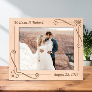 Ecke Swirl Rahmen Couple Wedding Jubiläum 10x8