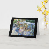 Ecke von fliegenden Schweinen und Wein ein bissche Karte (Gelbe Blume)