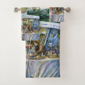 Ecke von Flying Pig und Wein A Bit Badhandtuch Set (Insitu)