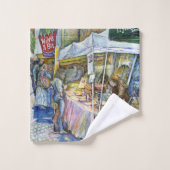 Ecke von Flying Pig und Wein A Bit Badhandtuch Set (Waschlappen)