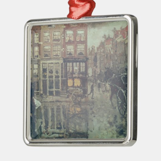 Ecke von Leidsche Quadrat, Amsterdam Silbernes Ornament (Links)