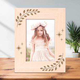 Ecke Wreath Branch Glitzern 7x5 Geätzte Rahmen