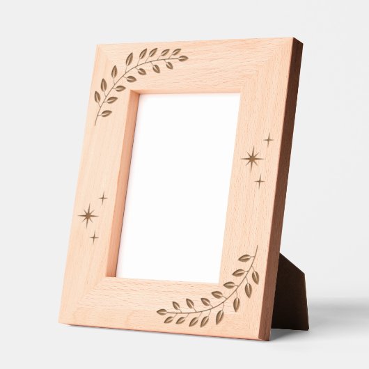 Ecke Wreath Branch Glitzern 7x5 Geätzte Rahmen (Links)