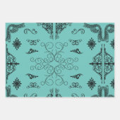 Ecken-blüh Geschenkpapier Set (Vorderseite 3)