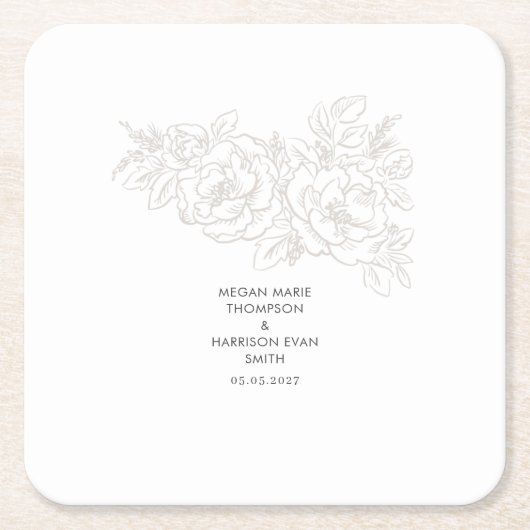 Ecken der Blume Rechteckiger Pappuntersetzer (Vorderseite)