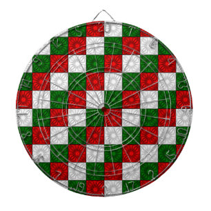 Ecken-Rot-Weiß-Grün-DART-BOARD Dartscheibe