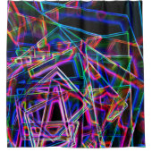 Ecken und farbenfrohe Neonecken Duschvorhang (Vorderseite)