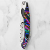 Ecken und farbenfrohe Neonecken Kellnermesser (Vorderseite)