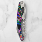 Ecken und farbenfrohe Neonecken Kellnermesser (Rückseite)