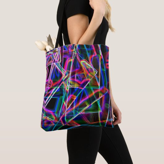 Ecken und farbenfrohe Neonecken Tasche (Von Nahem)